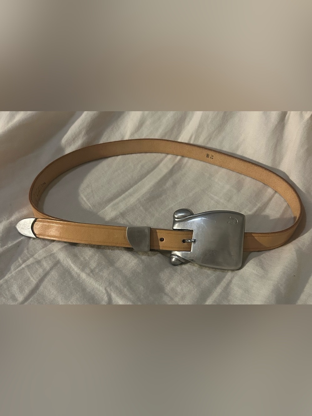 Vtg Cece Kieselstein-Cord For Calderon BELT Blue Yellow Size Small 28" Waist